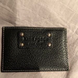Kate spade card case black leather